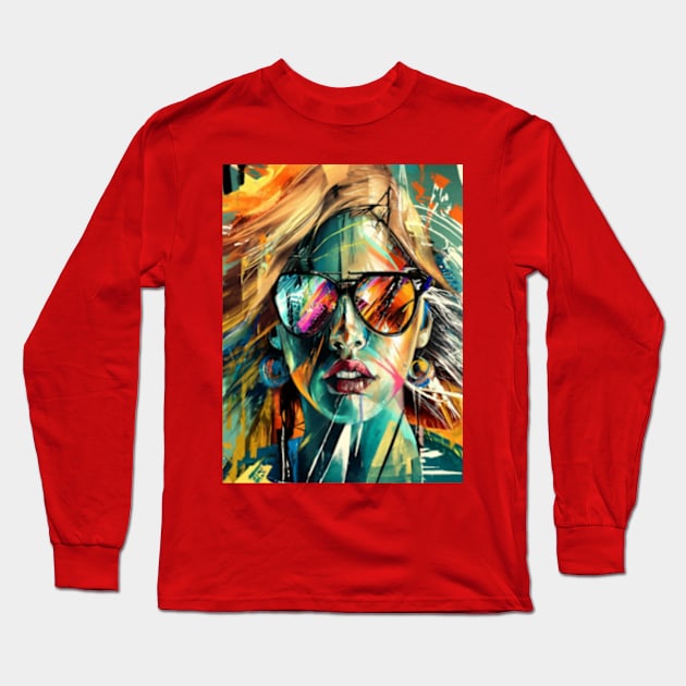 woman face Long Sleeve T-Shirt by Mailson